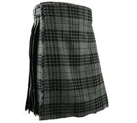 Uomo Scozzese Gonnellino Kilt Tradizionale Montanaro Vestito - Grigio, W32