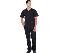 Uomo Scrubs Set Workwear Professionals WW695 Scollo a V Top & WW190T Gamba affusolata Fly Front Cargo Pantalone, Nero-M Top/M Tall Pant