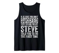 Uomo Se all'inizio Non riesci Prova a Fare Quello Che Steve Humor Canotta