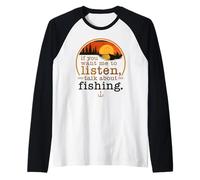 Uomo Se Vuoi Che ascolti Parla di Pesca Maglia con Maniche Raglan