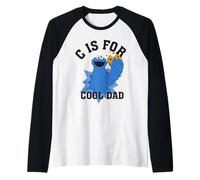 Uomo Sesame Street Father's Day C Is for Cool Dad Maglia con Maniche Raglan