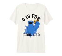 Uomo Sesame Street Father's Day C Is for Cool Dad Maglietta Premium