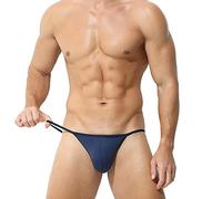 Uomo Sexy Perizoma Spago Indietro Thong Sottotitoli in Nylon per gli Uomini Sexy e Confortevoli Slim Tinta unita Biancheria intima a Vita Bassa Boxer Uomo in Cotone di Qualità Traspirante, Blu scuro,