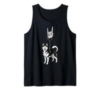 Uomo Siberian Husky Cane Mushing Cool Retro Vintage 90s Alt Metal Canotta