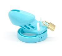 Uomo Silicone sport gabbia allenamento gabbia protettiva breve (blu) -12