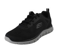 Skechers Track Broader, Scarpe sportive Uomo, Black Mesh Pu Charcoal Trim, 47.5 EU