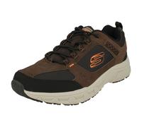 Skechers Oak Canyon, Sneaker Uomo, Chocolate Leather Pu Mesh Black Trim, 43 EU