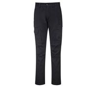Uomo Slim Fit Elasticizzato Cargo Tasca Pantaloni Alto Cintura Lavoro