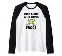 Uomo Solo Un Ragazzo Che AMA Le Rane Maglia con Maniche Raglan