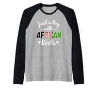 Uomo Solo Un Ragazzo con Radici Afghane Afghanistan Uomini Ragazzi Maglia con Maniche Raglan