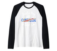 Uomo Solo un ragazzo con radici congolesi Congo Pride Boys Maglia con Maniche Raglan