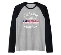Uomo Solo un ragazzo con radici liberiane Liberia Boys Pride Maglia con Maniche Raglan