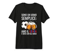 Uomo Sono Un Uomo Semplice Amo Il Genoa Maglietta Premium