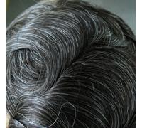 Uomo Sostituzione Sistema Parrucchino capelli Capello umano ondulato pizzo pelle