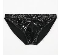 Uomo Spandex Simil Latex Slip Intimo Effetto Bagnato Tanga Lingerie Notte Nuovo