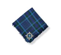 Uomo Spirit Della Scozia Tartan Fly Plaid Con Antico Cardo Blu Pietra Spilla