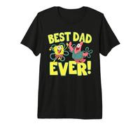 Uomo Spongebob Squarepants Father's Day Best Dad Ever Maglietta Premium