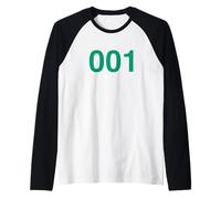 Uomo Squid Game Player 001 Costume Maglia con Maniche Raglan
