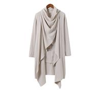 Uomo Stile Etnico Cinese Ttang Abito Top Manica Lunga Cotone Lino Hanfu Mantella