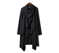 Uomo Stile Etnico Cinese Ttang Abito Top Manica Lunga Cotone Lino Hanfu Mantella