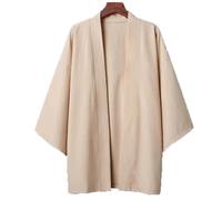 Uomo Stile Kimono Mantello Cardigan Estate Haori Beach Camicia Giapponese Design