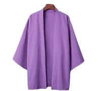 Uomo Stile Kimono Mantello Cardigan Estate Haori Beach Camicia Giapponese Design