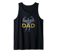 Uomo Super Dad Super Hero Dad Happy Father's Day Vintage Canotta