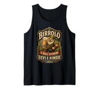 Uomo T-Shirt Birrolo Nano Birra A Mali Estremi Bevi E Rimedi Canotta