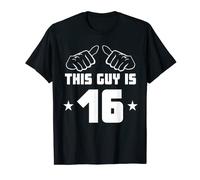 Uomo T-shirt divertente per il 16° compleanno di questo ragazzo è 16 anni Maglietta