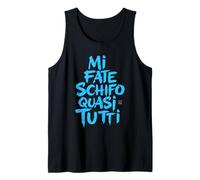 Uomo T Shirt Odio Tutti Uomo - Scritte Divertenti Odio la Gente Canotta