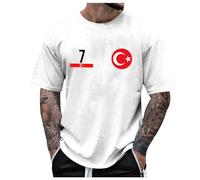 Uomo T-Shirt - T Shirt Uomo Bianca T-Shirt da Uomo a Maniche Corte Estiva Casual ventilata per Le Vacanze al Mare con Stampa di Scimmie