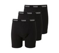 Uomo Taglie Forti Cotone Premium Jersey 3 Confezione Boxer (901000) 2XL-8XL Nero