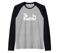 Uomo The Dane Father Funny Dog Dad Owner Gift Maglia con Maniche Raglan