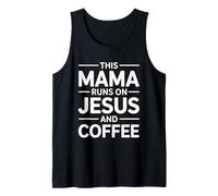 Uomo This Mama Runs On Jesus And Coffee Canotta