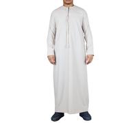 Uomo Thobe Emirati Islamico Abbigliamento Jubba Vestaglia Mussulmano Eid Ramadan