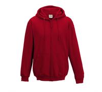 Uomo Tinta Unita Arancione Blu Grigio Verde Rosso Viola Zip Felpa con Cappuccio