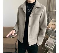 Uomo Tinta unita Turn Down Collar Giacca Primavera Autunno