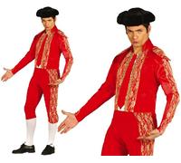Uomo Torero Costume Uomo Spagnolo Matador Completo Rosso Nuovo Fg