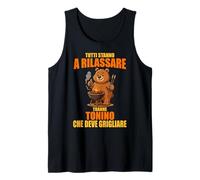 Uomo Tranne Tonino Che Deve Grigliare Detto Divertente Orso Canotta