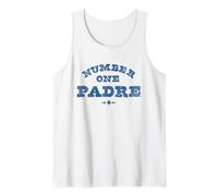 Uomo Trendy Apparel Father's Day Number One Padre Bold Text Canotta