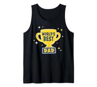Uomo Trendy Apparel Father's Day World's Best Dad Gold Trophy Canotta