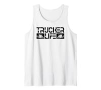 Uomo Trucker Life Orgoglioso Semi Camion Driver Trucking Lifestyle Papà Canotta
