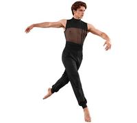 Uomo Tuta Da Ballo Latino Abbigliamento Danza La Pratica Concorso | Recital Scenico,Per Danza Contemporanea,Competizione,Abito Da Lirica,Di Moderna,Training,Vacanza,Jazz,Spettacolo Teatrale