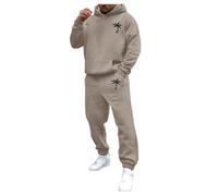 Uomo Tuta Sportiva 2 Pezzi Da Lavoro E Donna Set Tracksuit Felpa Suit Felpata Leggero Invernale Cotone Casual Vintage Pullover con Cappuccio Jogging Pantaloni Y2K Hip Hop Streetwear