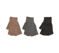 Uomo Twist Filo Guanti Caldo Inverno Touchscreen senza Dita Mezze a Manopola