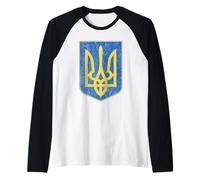Uomo Ucraina Bandiera Retro Ucraino Ucraina Maglia con Maniche Raglan