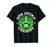 Uomo Un fortunato chimico Shamrock irlandese divertente San Patrizio giorno Maglietta