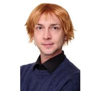 Uomo Uomini Parrucca Corto Voluminoso con Riga Biondo Fragola GFW1843