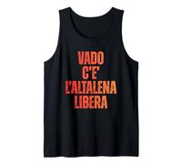 Uomo Vado c'è l'Altalena Libera Scritta Ironica Canotta