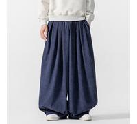 Uomo Velluto a Coste Pantaloni Larghi Elastico Vita Hip Hop Loose Casual Wushu